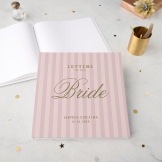 Roze Strepen Letters To The Bride Huwelijk Gastenboek