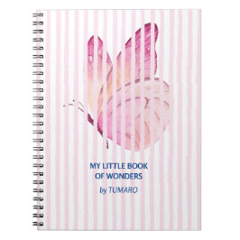 Roze strepen met een verborgen vlinder notitieboek