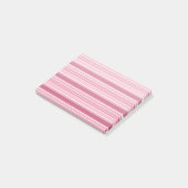 Roze strepen post-it® notes (Schuin)