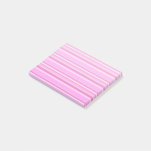 Roze strepen post-it® notes (Schuin)