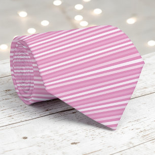 Roze strepen stropdas