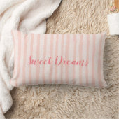 Roze Strepen Sweet Dreams Lumbar Kussen (Deken)