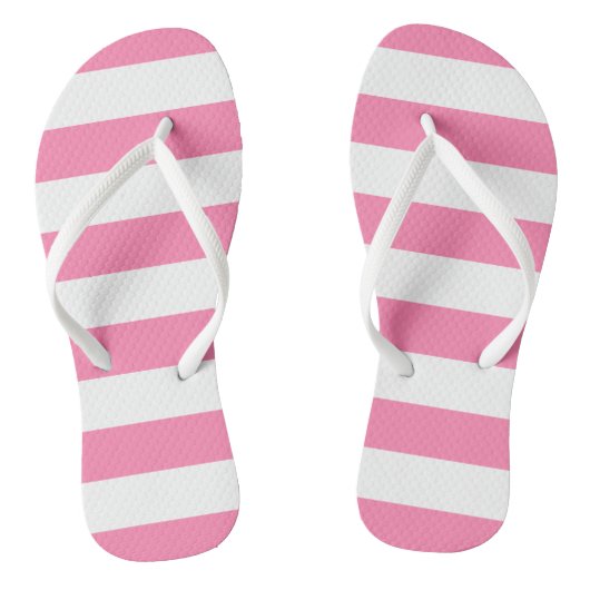 Roze strepen Teenslippers (Voetbed)