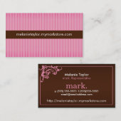 Roze strepen Visitekaartje (Voorkant / Achterkant)