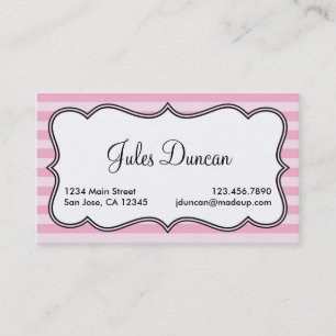 Roze strepen visitekaartje
