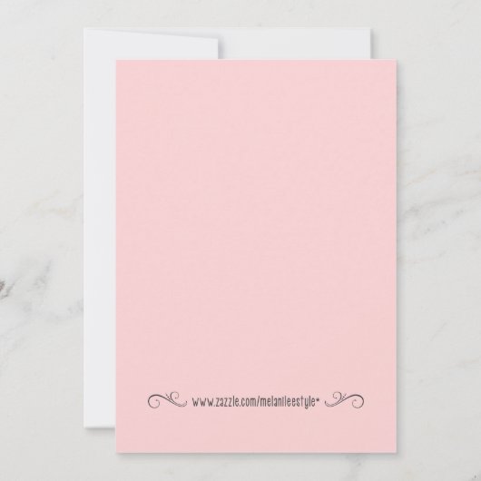 Roze Strepen Waterverf Bruids Douche Uitnodiging (Achterkant)