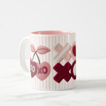 Roze Strepen XOXO Kers