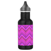 Roze strepen zigzagpatroon waterfles  (Links)