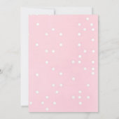 Roze Strik Baby Meisje met Stippen Kaart (Achterkant)