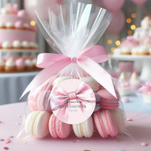 Roze Strik Baby Meisje Stickers
