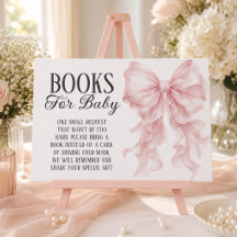 Roze Strik Baby Shower Boeken Voor Baby