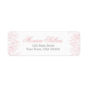 roze strik Baby Shower uitnodiging Etiket