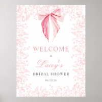 roze strik Baby Shower uitnodiging