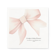 Roze Strik Babyshower Coquette Elegant Schattig