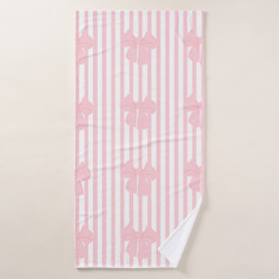 roze strik badhanddoek