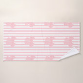 roze strik badhanddoek (Badhanddoek)