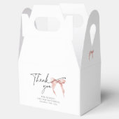 Roze Strik Bruids Coquette Gable Geschenkdoos Bedankdoosjes (Geopend)