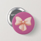 Roze strik Button (Voorkant /achterkant)