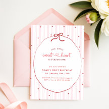 Roze Strik Coquette Kleine Liefje 1e Verjaardag