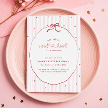 Roze Strik Coquette Kleine Liefje 1e Verjaardag