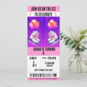 Roze Strik Coquette Schaatsen Ticket Verjaardag Kaart (Staand voorkant)