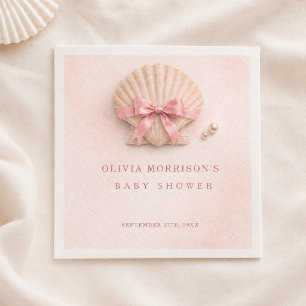 Roze Strik Das Meisje Baby Shower Servet