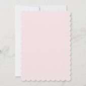 Roze Strik Eerste Communie Meisje Uitnodiging (Achterkant)