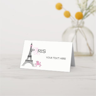 Roze Strik Eiffeltoren Parijs Frankrijk Poodle Fee