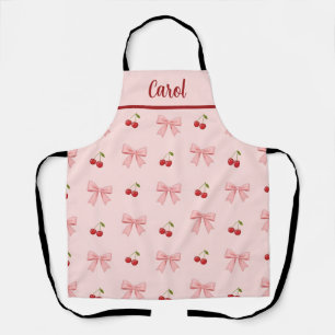 Roze Strik en Rode Kers Coquette Esthetiek Schort