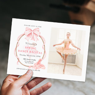 Roze Strik Foto Ballet Meisje Dans Repertoire Kaart