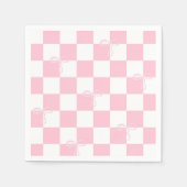 Roze Strik Gescheckt Meisjesachtig Vrijgezellenfee Servet (Voorkant)