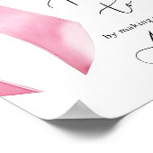 Roze strik Help de drukke moeder adres een envelop Poster (Hoek)