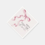 Roze strik het sluiten van de knoop bruids douche  servet (Hoek)