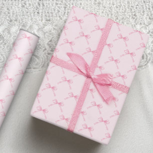 Roze strik inpakpapier