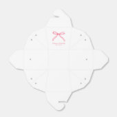 Roze Strik Klassiek Meisjesachtig Meisjesuitstapje Bedankdoosjes (Uitgevouwen)