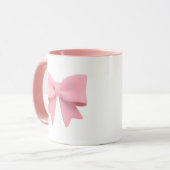 Roze Strik Koffiemok 🎀 Mok (Voorkant links)