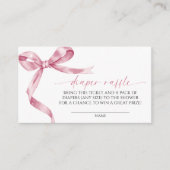 Roze strik luier Raffle Informatiekaartje (Voorkant)