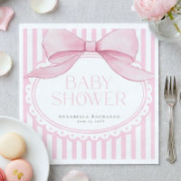 Roze Strik Meisje Baby Shower