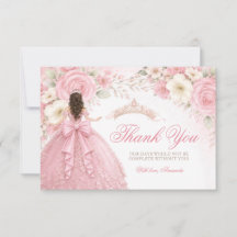 Roze Strik Meisje Quinceañera Jurk Tiara Kroon