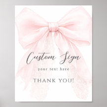 Roze Strik Moderne Baby Shower Meisje