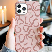 Roze Strik Monogram Case-Mate iPhone Case