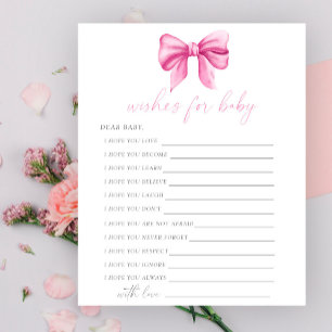 Roze strik - Party spel Wensen voor baby Game