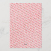 Roze Strik Retro Bruiloftsfeest Script Kaart (Achterkant)