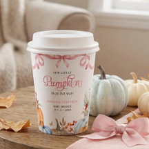 Roze Strik Roos Een Klein Pompoen Baby Shower