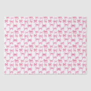 Roze Strik Roos Esthetische Baby Shower Verjaardag Tissuepapier