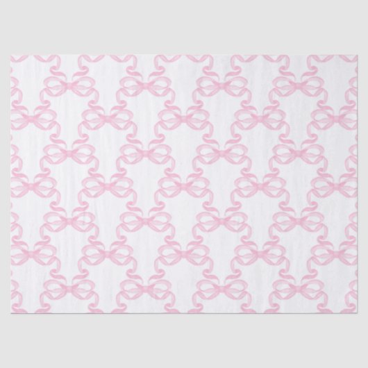 Roze Strik Tissuepapier (Voorkant)