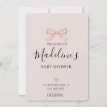 Roze Strik Verleidelijke Meisje Baby Shower