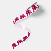 Roze strik wit lint (Achterkant)