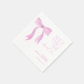 Roze strik zij knoopt de knoop bruids douche servet (Hoek)