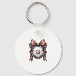 Roze Strikbal Voetbal Vintage Sleutelhanger